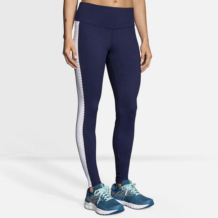 Brooks Greenlight Israel - Women's Running Leggings - Blue (48076-CPGI)